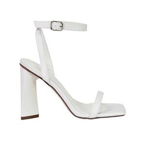 XY London Womens/Ladies Max Strappy Sculptured Heel Sandals / White